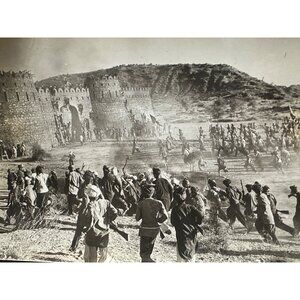 Vintage 1959 North West Frontier Storming the Castle Movie Action Photo